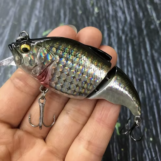 Silver (Roach) - 71mm Pike, Trout & Bass Glidebait - Vibration-X Vatalion jointed swimbait for predator fishing. Premium quality Megabass lure.